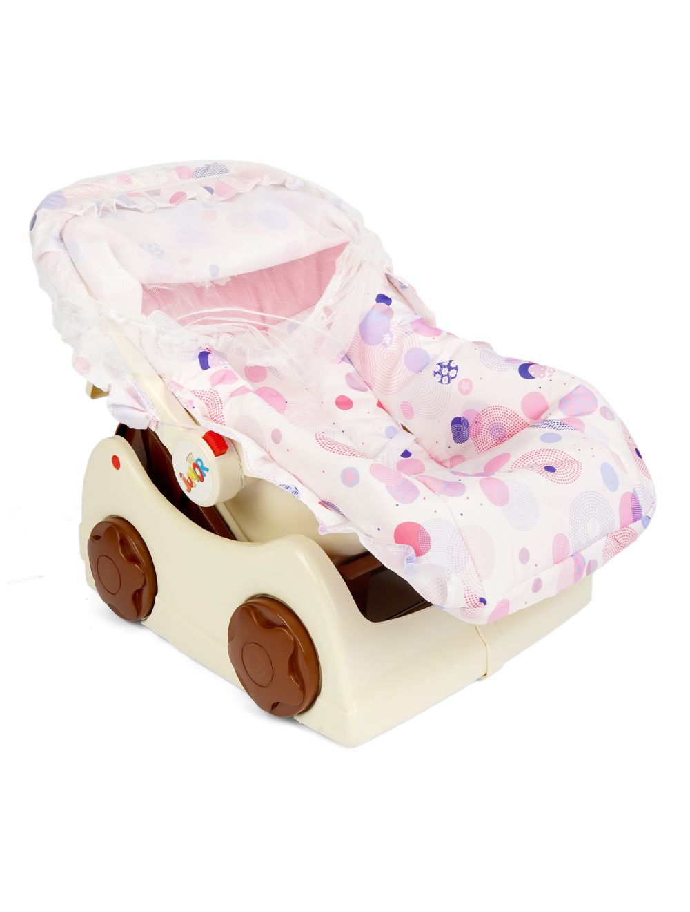 Junior Baby Car Seat Dots Pink